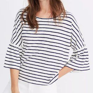 MADEWELL  Flare-Sleeve Tee in Stripe